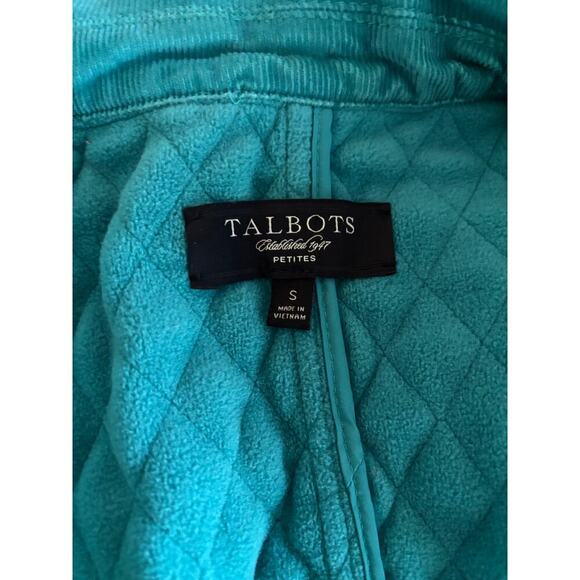 Talbots Teal Quilted Petite Vests - Picture 4 of 5